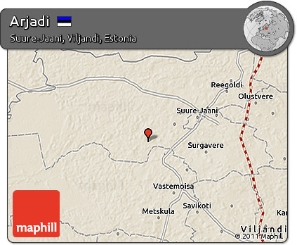 Shaded Relief 3D Map of Arjadi