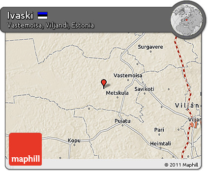 Shaded Relief 3D Map of Ivaski