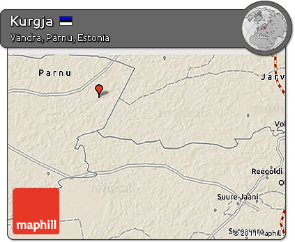 Shaded Relief 3D Map of Kurgja