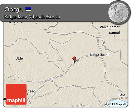 Shaded Relief 3D Map of Oorgu