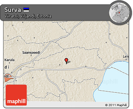 Shaded Relief 3D Map of Surva