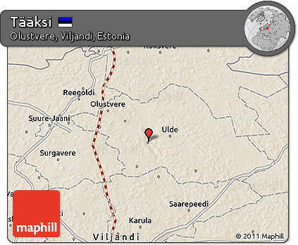 Shaded Relief 3D Map of Tääksi