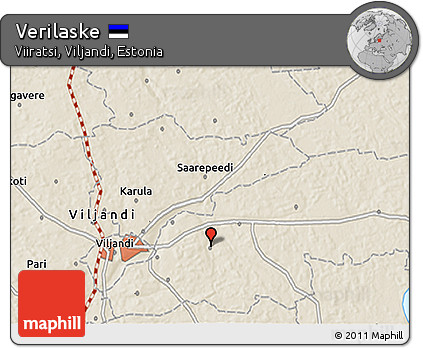 Shaded Relief 3D Map of Verilaske