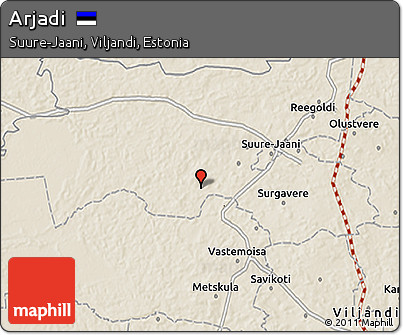 Shaded Relief 3D Map of Arjadi