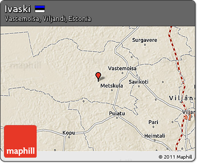 Shaded Relief 3D Map of Ivaski