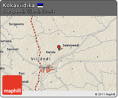 Shaded Relief 3D Map of Kokaviidika