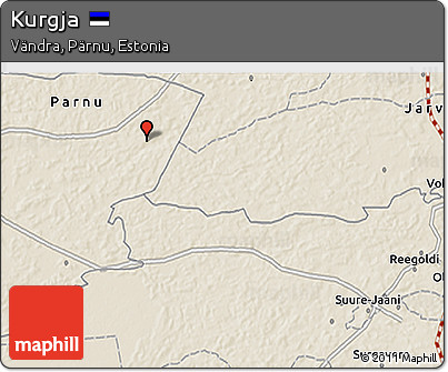 Shaded Relief 3D Map of Kurgja