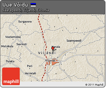 Shaded Relief 3D Map of Uue Võidu