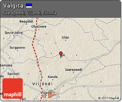 Shaded Relief 3D Map of Välgita