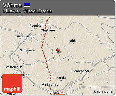 Shaded Relief 3D Map of Võhma