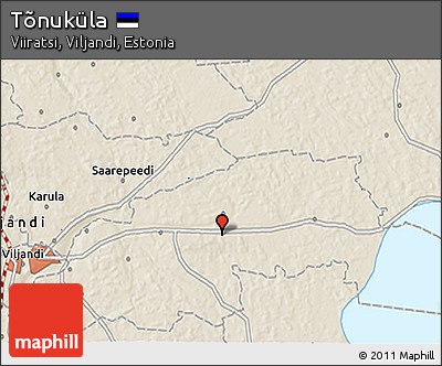Shaded Relief 3D Map of Tõnuküla