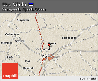 Shaded Relief 3D Map of Uue Võidu