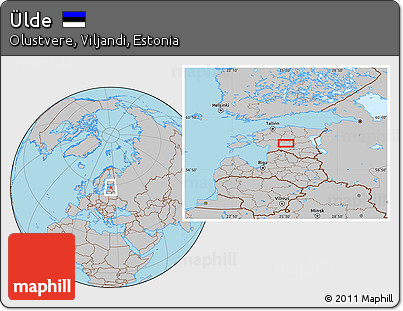Gray Location Map of Ülde