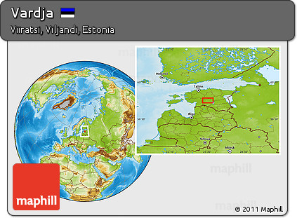 Physical Location Map of Vardja