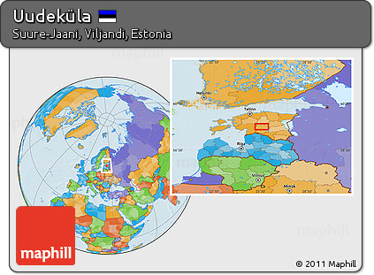 Political Location Map of Uudeküla
