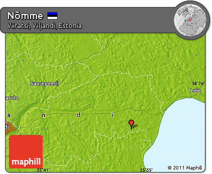 Physical Map of Nõmme