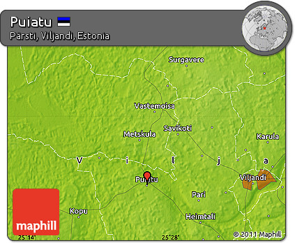 Physical Map of Puiatu