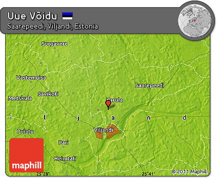 Physical Map of Uue Võidu