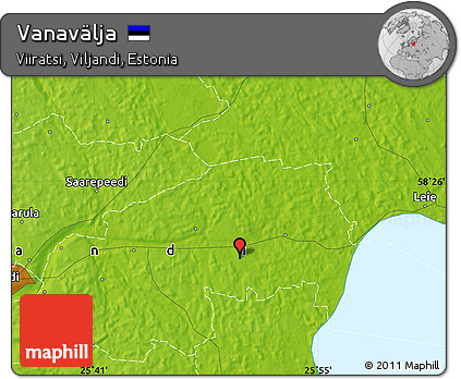 Physical Map of Vanavälja