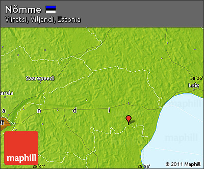 Physical Map of Nõmme