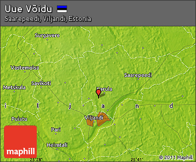 Physical Map of Uue Võidu