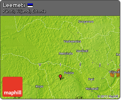 Physical Map of Leemeti