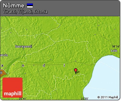 Physical Map of Nõmme