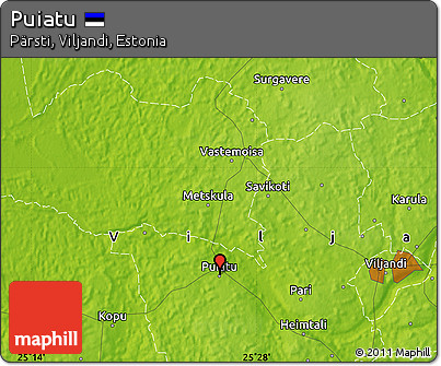 Physical Map of Puiatu