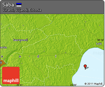 Physical Map of Saba