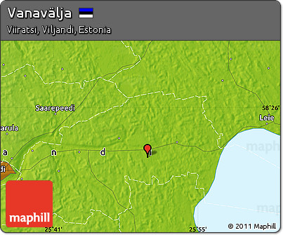 Physical Map of Vanavälja