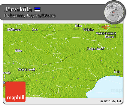 Physical Panoramic Map of Järveküla
