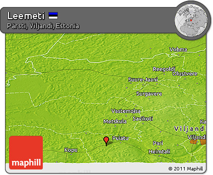 Physical Panoramic Map of Leemeti