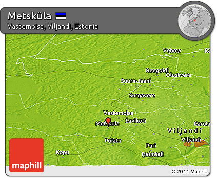 Physical Panoramic Map of Metsküla