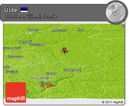 Physical Panoramic Map of Ülde