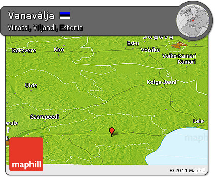 Physical Panoramic Map of Vanavälja