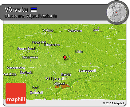 Physical Panoramic Map of Võivaku