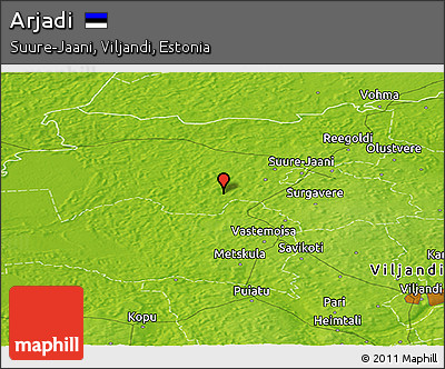 Physical Panoramic Map of Arjadi