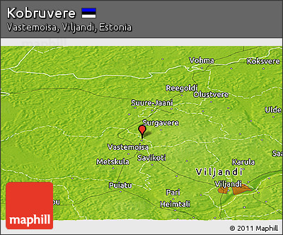 Physical Panoramic Map of Kobruvere