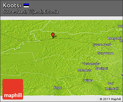 Physical Panoramic Map of Kootsi