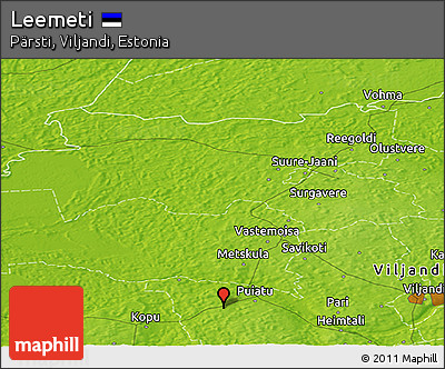 Physical Panoramic Map of Leemeti