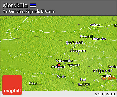 Physical Panoramic Map of Metsküla