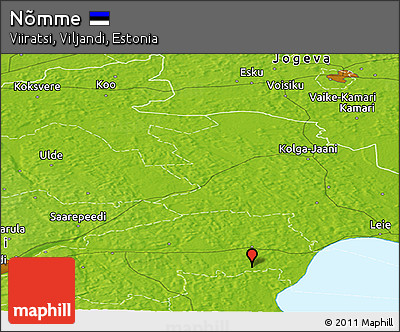 Physical Panoramic Map of Nõmme