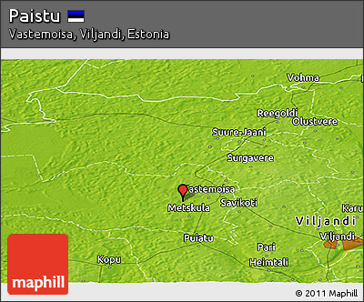 Physical Panoramic Map of Paistu