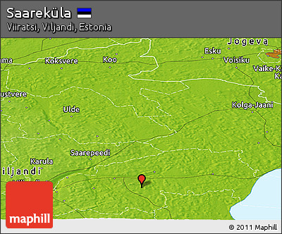 Physical Panoramic Map of Saareküla