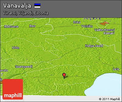 Physical Panoramic Map of Vanavälja
