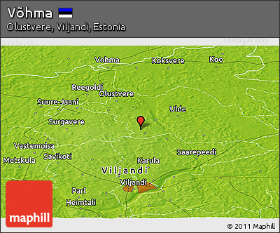 Physical Panoramic Map of Võhma