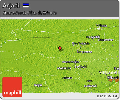 Physical Panoramic Map of Arjadi