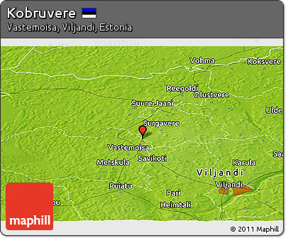 Physical Panoramic Map of Kobruvere