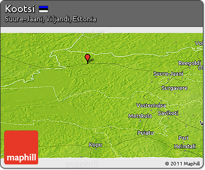 Physical Panoramic Map of Kootsi