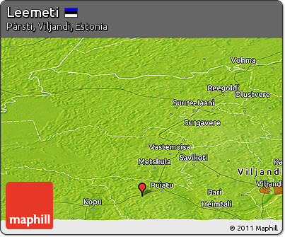 Physical Panoramic Map of Leemeti